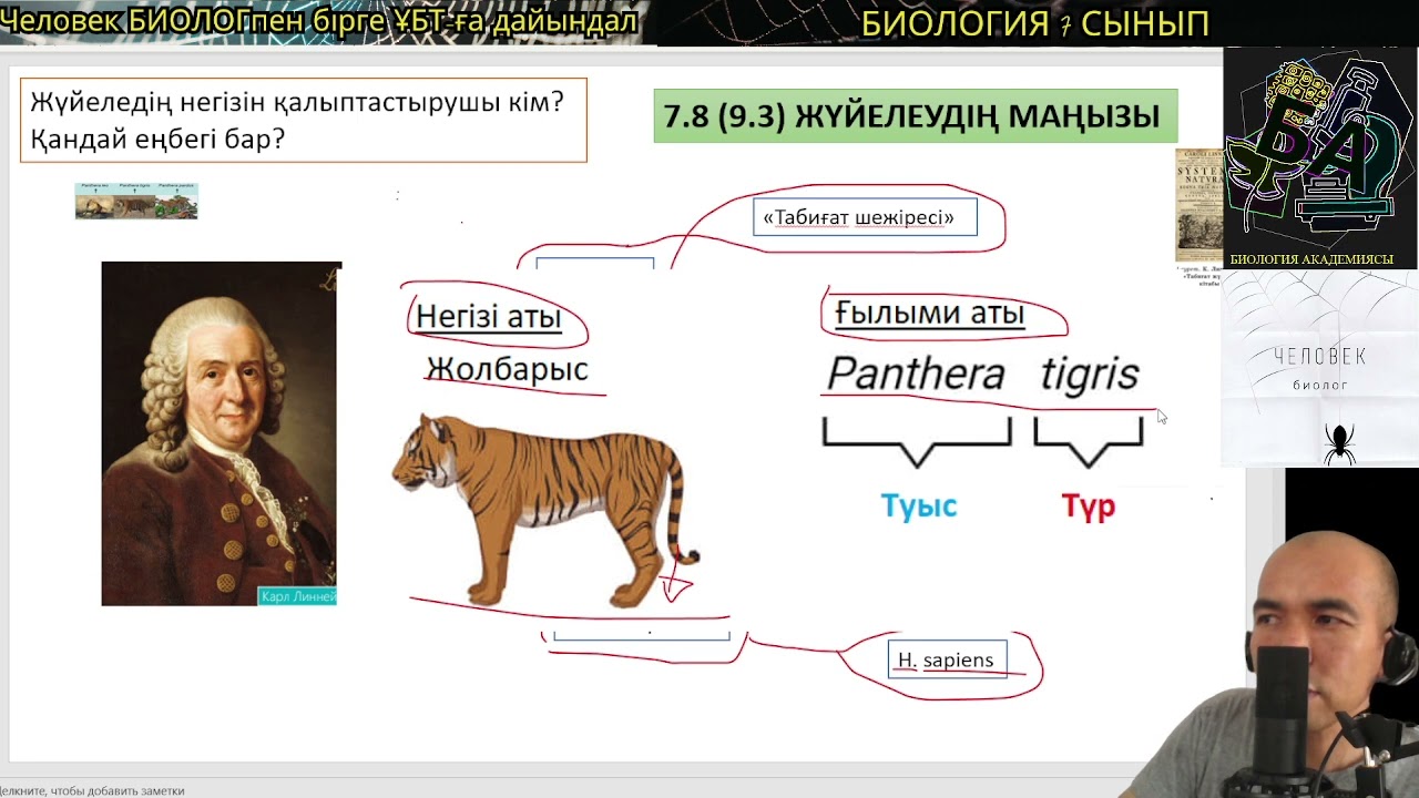 7.8. Карл Линней кім? Не істеді #систематика #биология #7сыныпбиология #ұбтбиология #ұбт