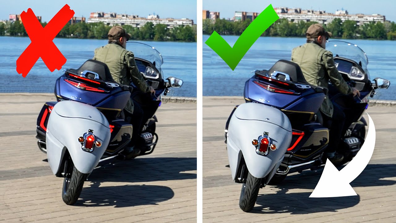 How to U-TURN with TRAILER on a Motorcycle Honda Goldwing