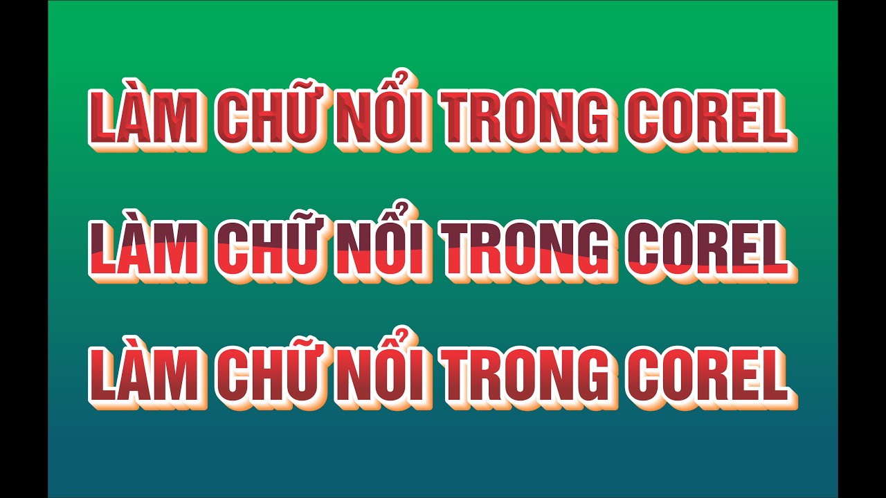 Làm chữ nổi trong corel#coreldraw #corelx7