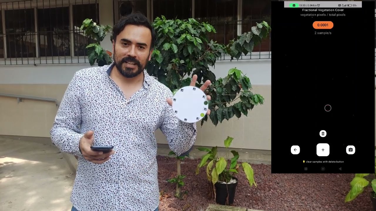 Petiole PRO Cobertura Vegetal en un celular