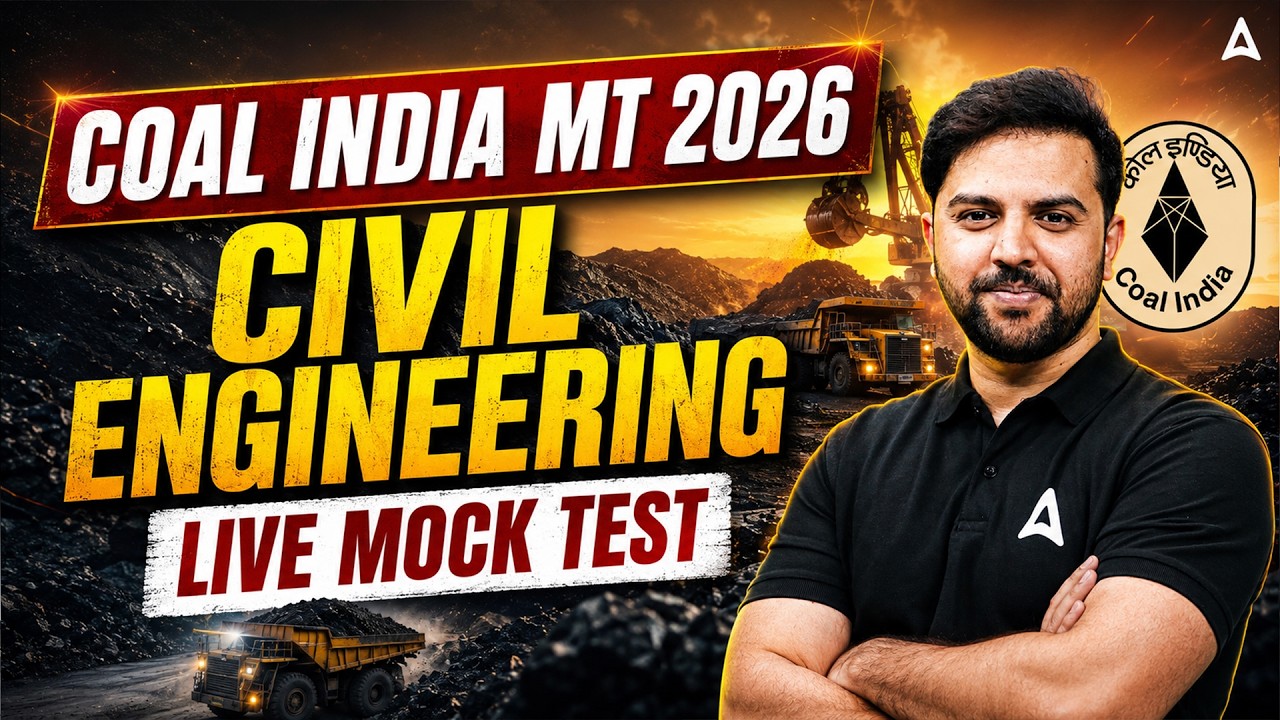 Coal India MT 2026 | Coal India MT Civil Engineering Mock Test | Coal India MT Mock Test | Rehan Sir