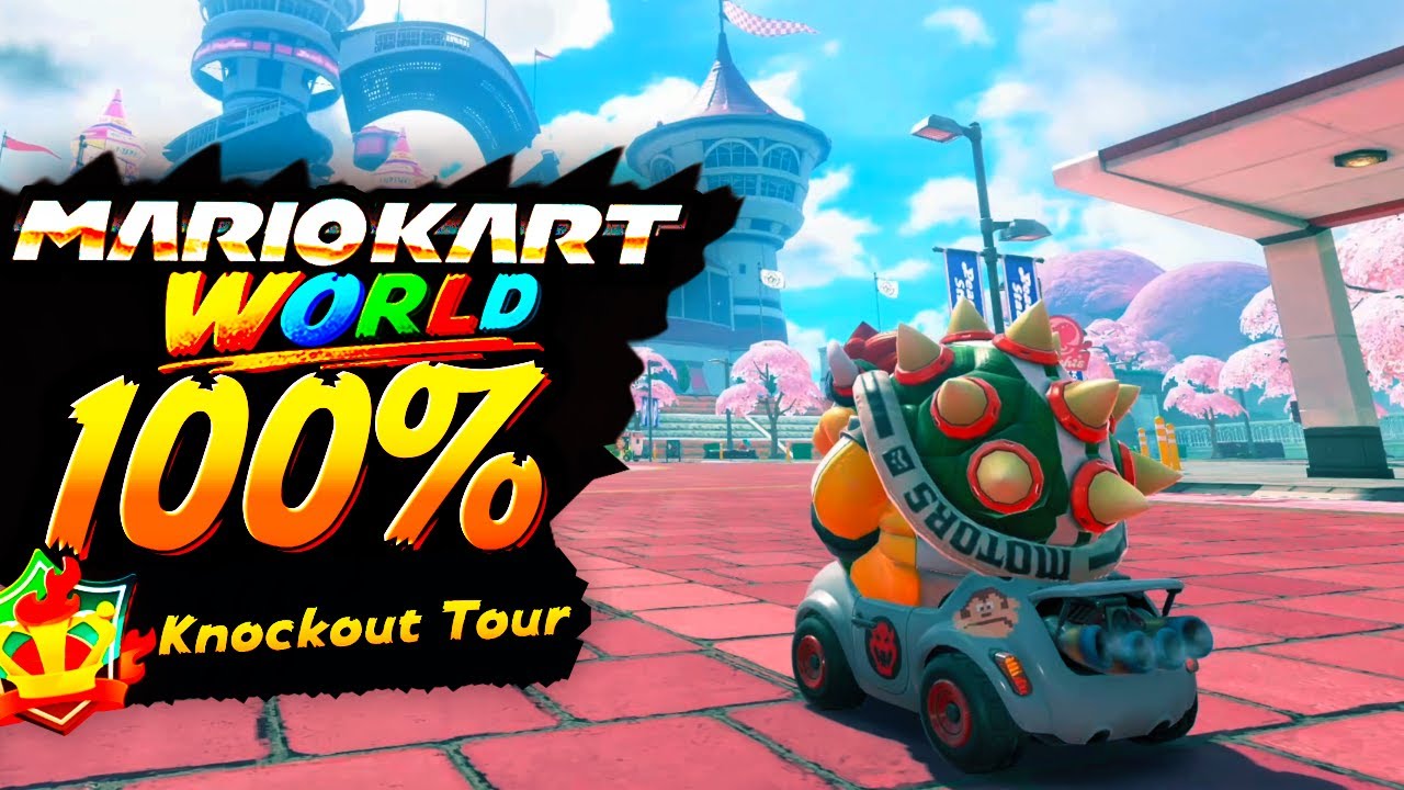 Mario Kart World - All Knockout Tours 100% Longplay Walkthrough Gameplay Guide (Bowser & Reel Racer)
