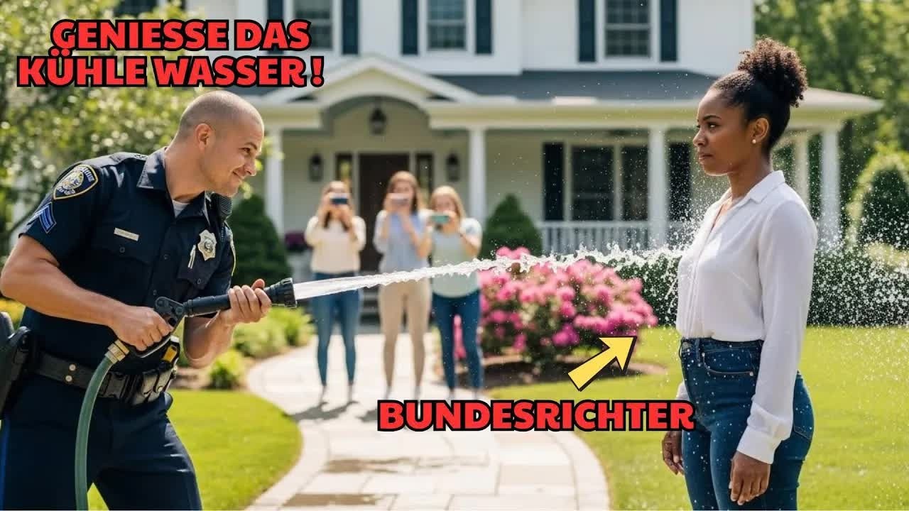 Polizist besprühte eine schwarze Frau mit einem Schlauch — was sie zeigte, ließ ihn flehen
