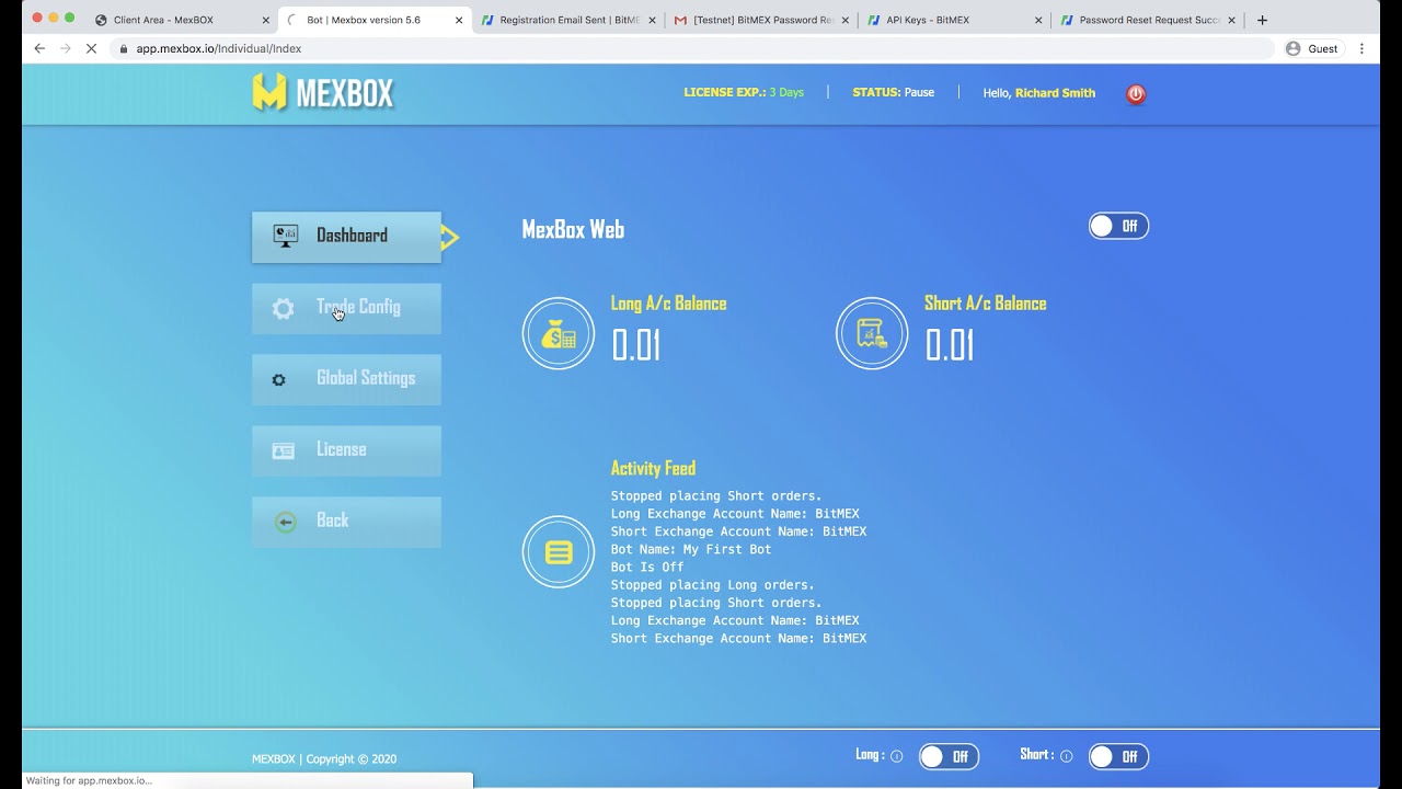 BitMEX Trading Bot mexbox.io All features Explained