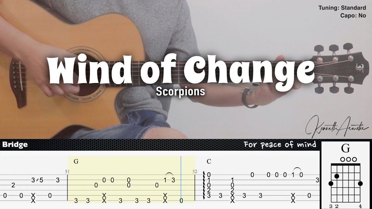Wind of Change - Scorpions | Fingerstyle Guitar | TAB + Chords + Lyrics