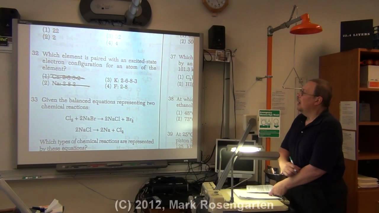 January 2012 Chemistry Regents Exam:  Answers and Explanations
