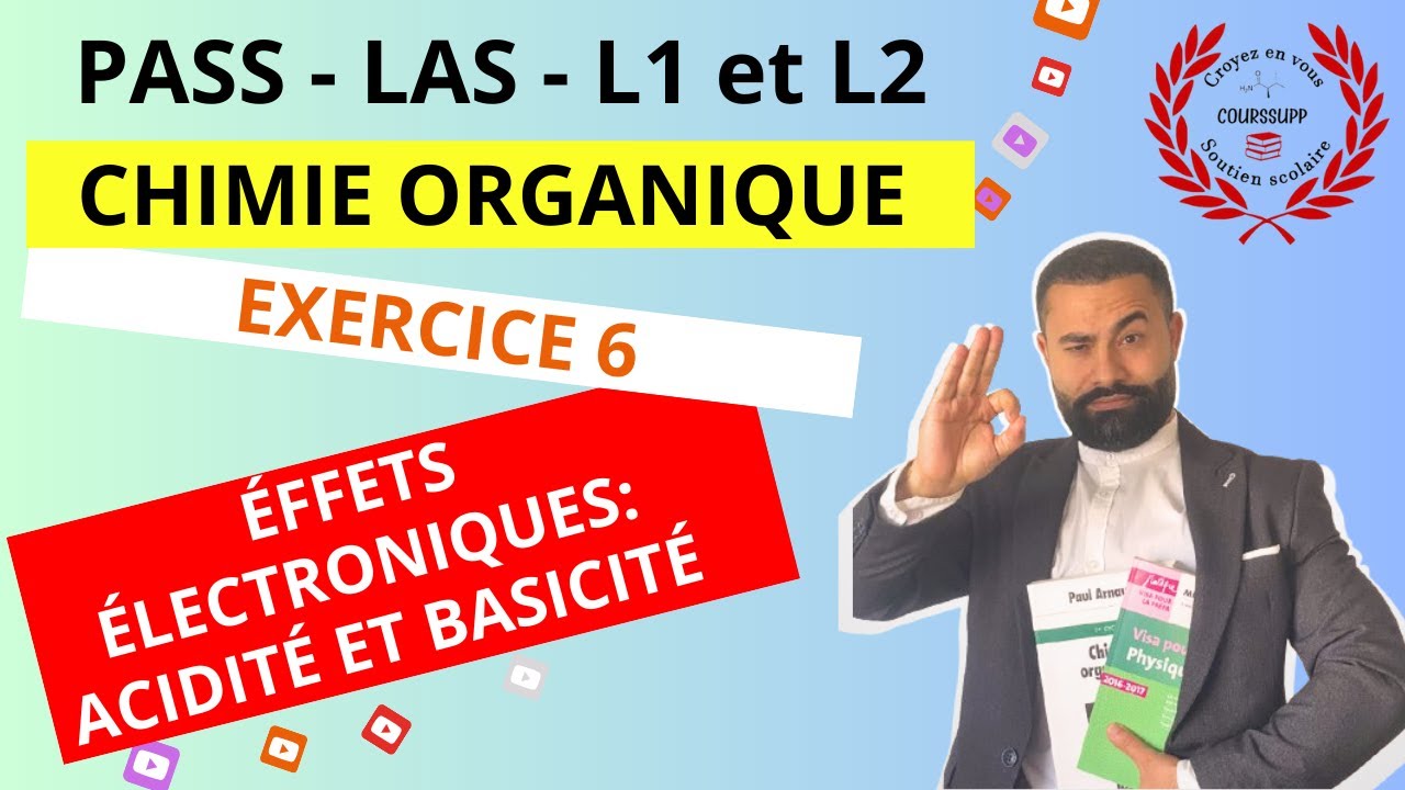 EXERCICES | ÉFFETS ÉLECTRONIQUES : ACIDITÉ ET BASICITÉ EN CHIMIE ORGANIQUE