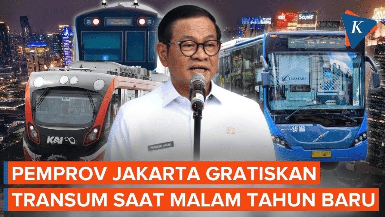 Gratis Naik Transjakarta, MRT, dan LRT Jakarta Saat Malam Tahun Baru 2026