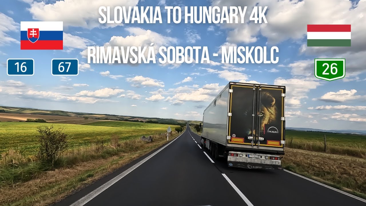 Driving from Slovakia to Hungary Rimavská Sobota to Miskolc