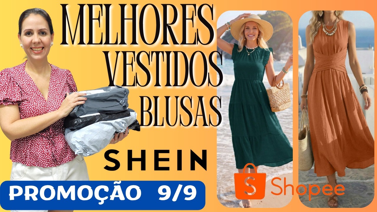 AMEI esses ACHADINHOS de VESTIDOS, BLUSAS, CONJ. de SAIA da SHOPEE/SHEIN/LOVITO