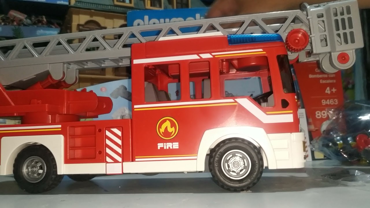 playmobil camión de bomberos escaleras ref 9463