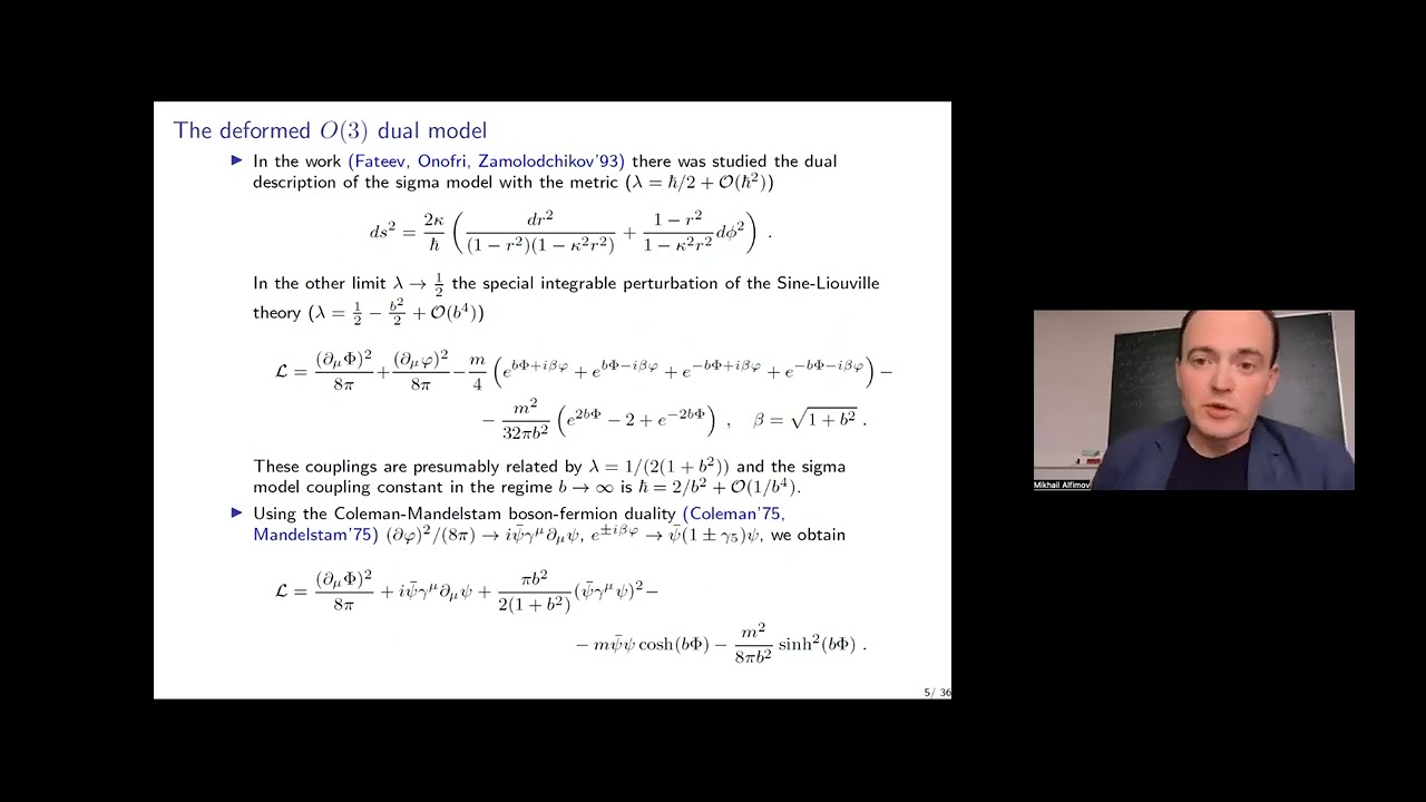 Mikhail Alfimov — On RG flow and dual description of N=2 supersymmetric 2d integrable sigma models