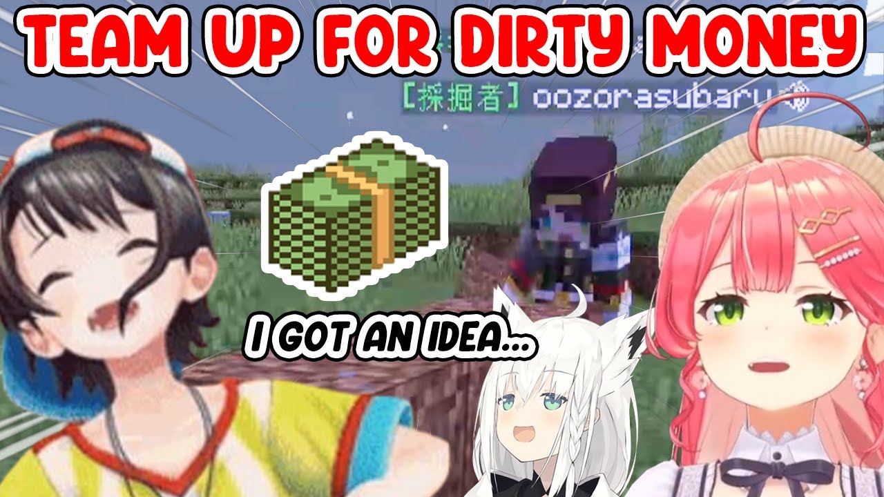 Miko and Subaru Come Up With an Idea to Earn Shady Money in Minecraft