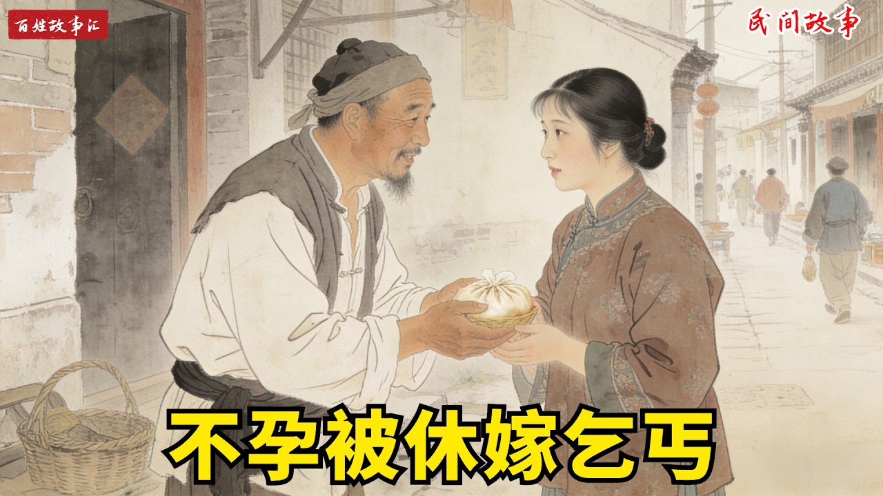 丈夫休了久婚不孕的妻子，1年後竟得知妻子為乞丐生下一子，丈夫慌了立馬登門求證。#故事頻道 #民間故事#有聲書 #睡前故事#中國文化#故事分享