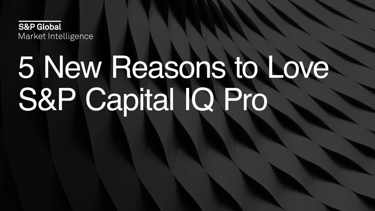5 New Reasons to Love S&P Capital IQ Pro &ndash; July 2025