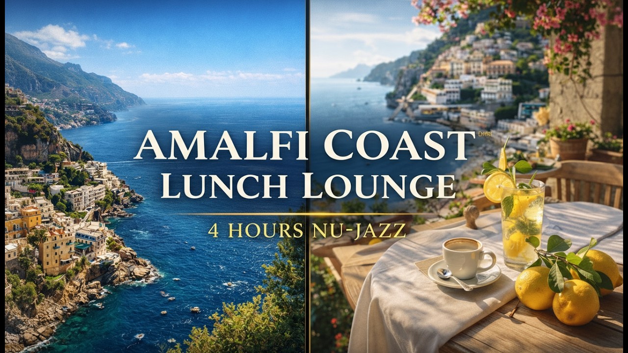 4 Hours Mediterranean Lunch Lounge – Amalfi Coast Café | Elegant Nu-Jazz Ambience