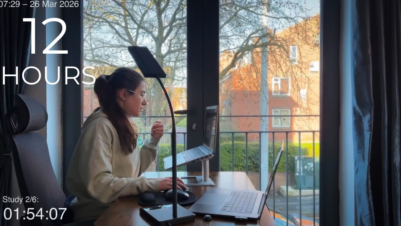 12-Hour LIVE Study/Work With Me 🎓 | Cozy UK Ambience | Custom Pomodoro Timer | Deep Work Mode