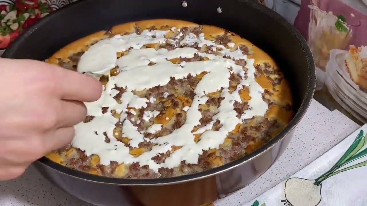 PITA SA MESOM BEZ RAZVLAČENJA TIJESTA. JEDNOSTAVNA I PREUKUSNA!STARINSKA LIJEVANKA SA MESOM