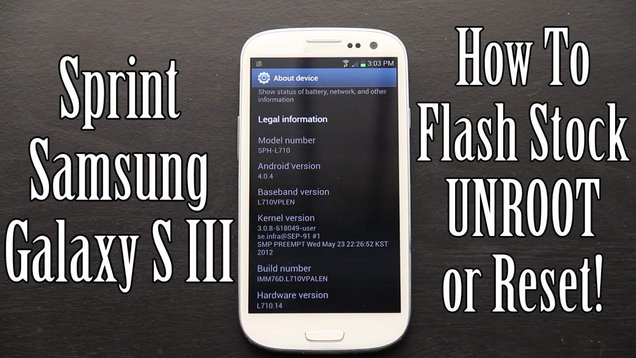 How To Unbrick / UnRoot / Flash the Galaxy S3 / III Stock!