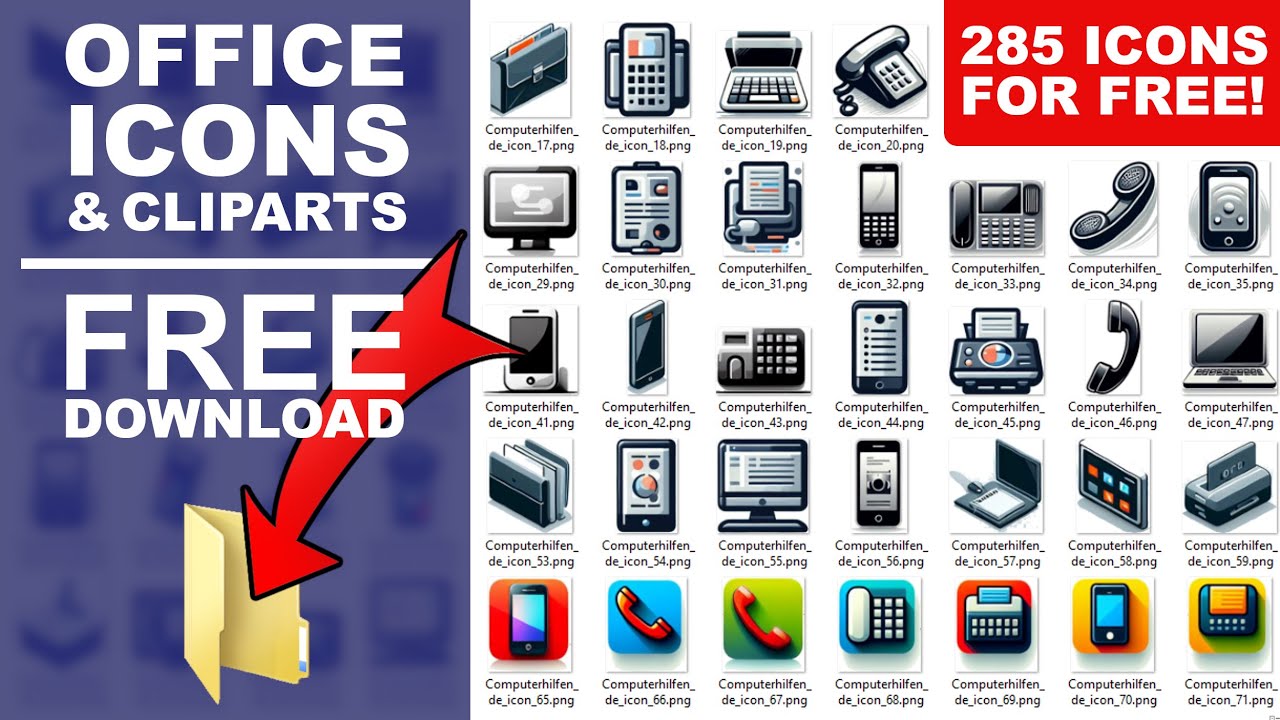 Free Office Icons + Clipart Download