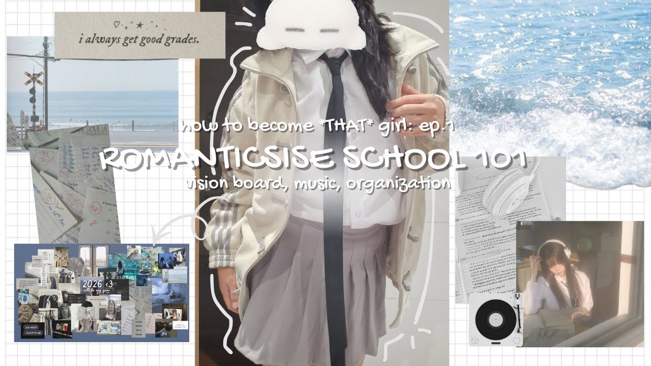 PINTEREST girl 101 ep. 1 𓏲𝄢 | vision board, music, organisation, becoming *THAT* girl