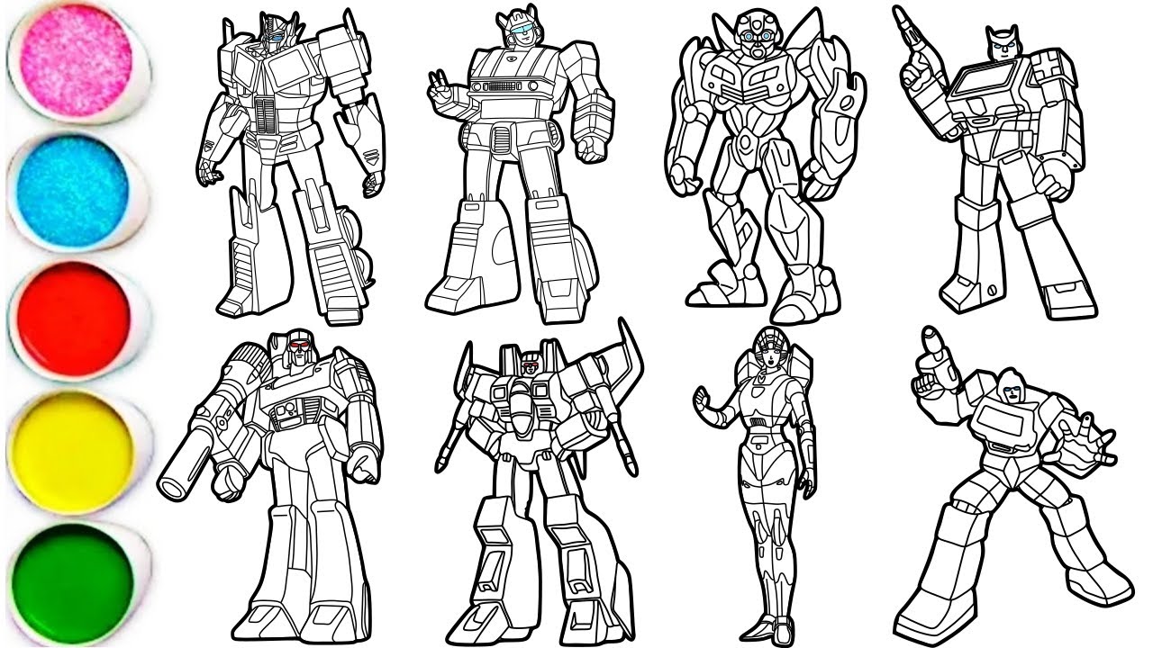 How to Draw Transformers Characters Step by Step - Optimus Prime, Jazz, Bumblebee, Ratchet & Others