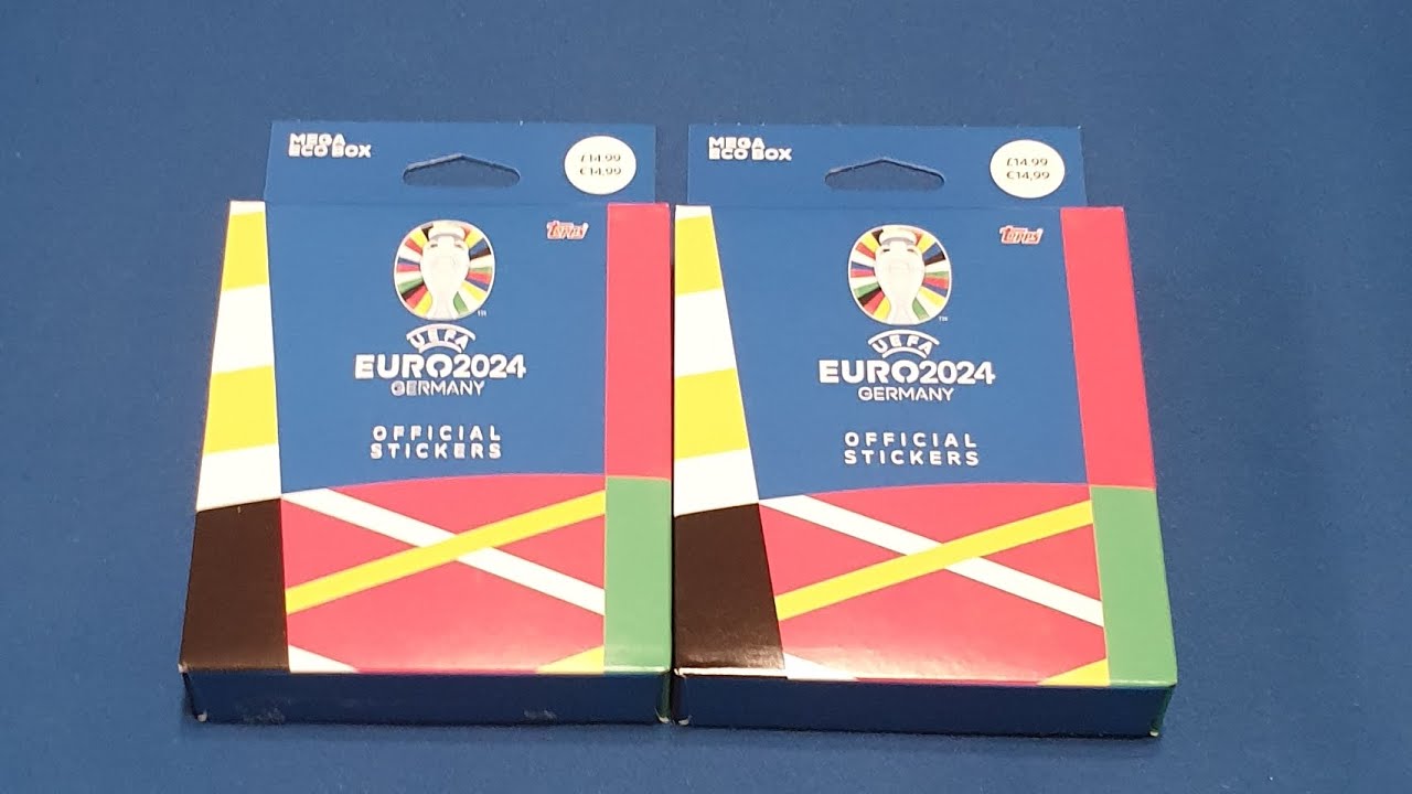 Topps Uefa Euro 2024 Sticker 😱🔥 2×Mega Eco Pack