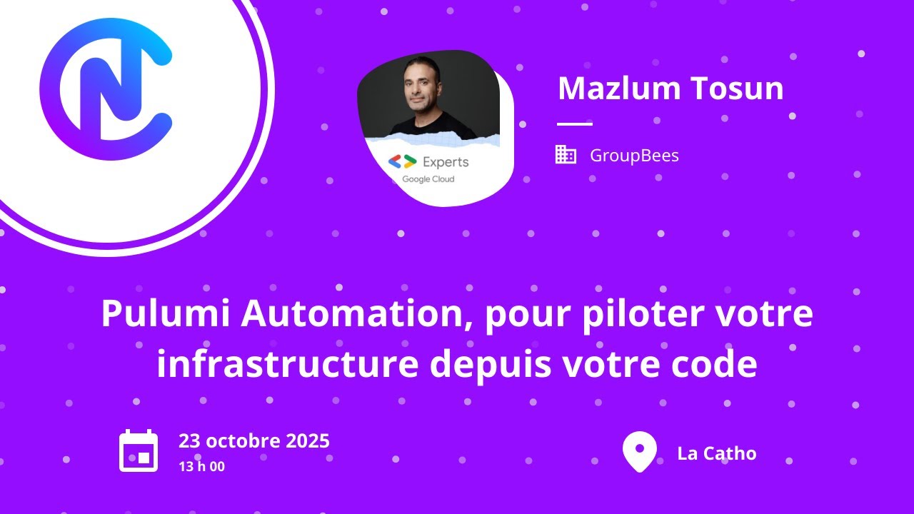 Pulumi Automation, pour piloter votre infrastructure depuis votre code - Mazlum Tosun