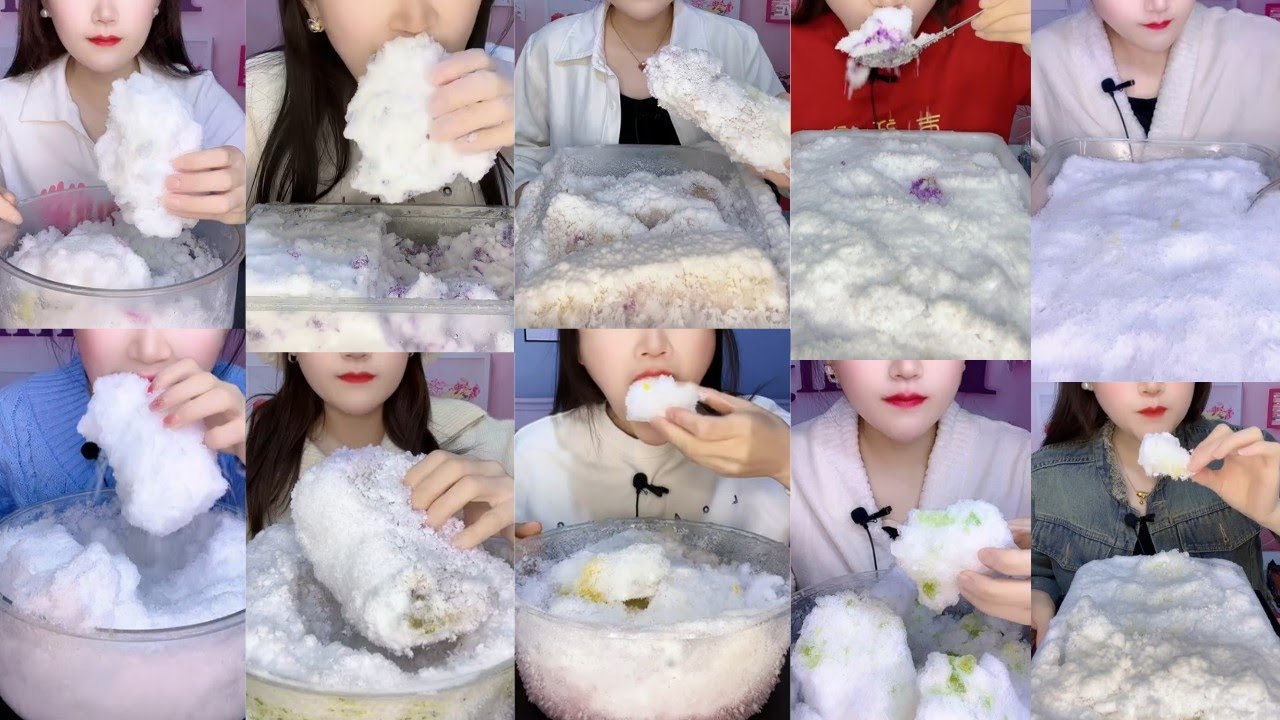ASMR ICE EATING || HER SOLO FREEZER FROST ICE EATING || SATISFYING SOFT CRUNCHY FROST BITES ASMR🧊