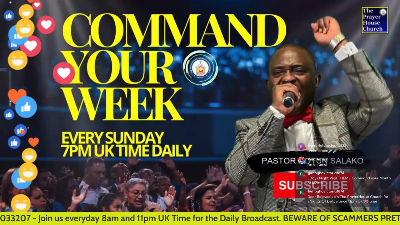 Command Your Week || Every Sunday 7pm UK Time || Sun 1st Ma 2026 ||