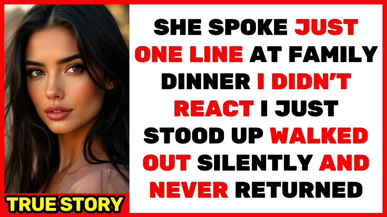 One Sentence at Dinner Was Enough — I Got Up and Left Her Forever...
