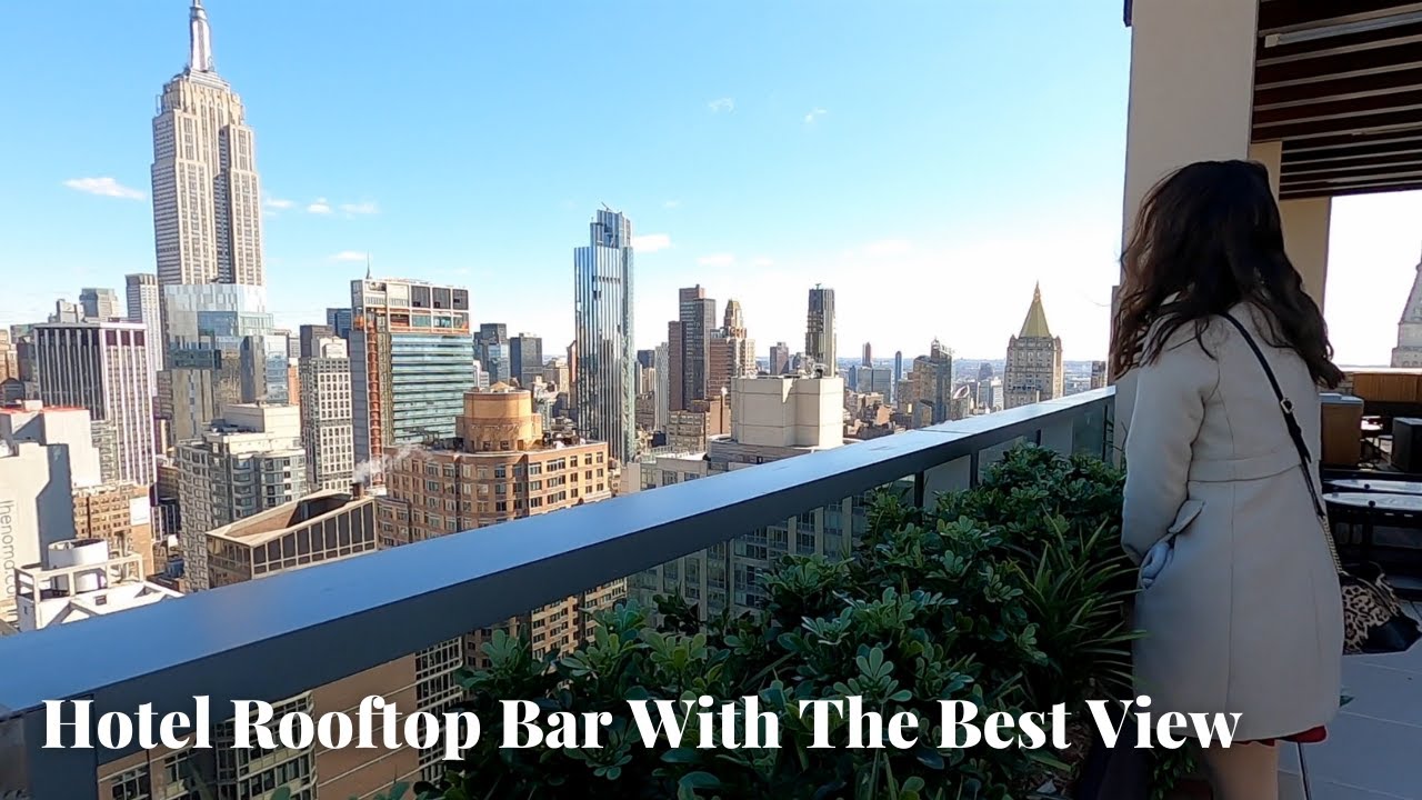 Best NYC Skyline at this Rooftop | Renaissance New York Chelsea Hotel | Hotel/Room Tour & Review