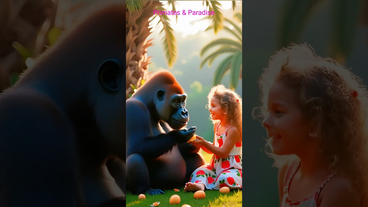 "Amazing Moment: Friendship Between a Girl and a Gorilla" 