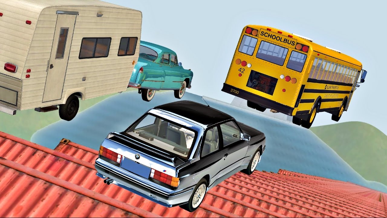 DEATH FALLS CRASHES #1 - BeamNG Drive