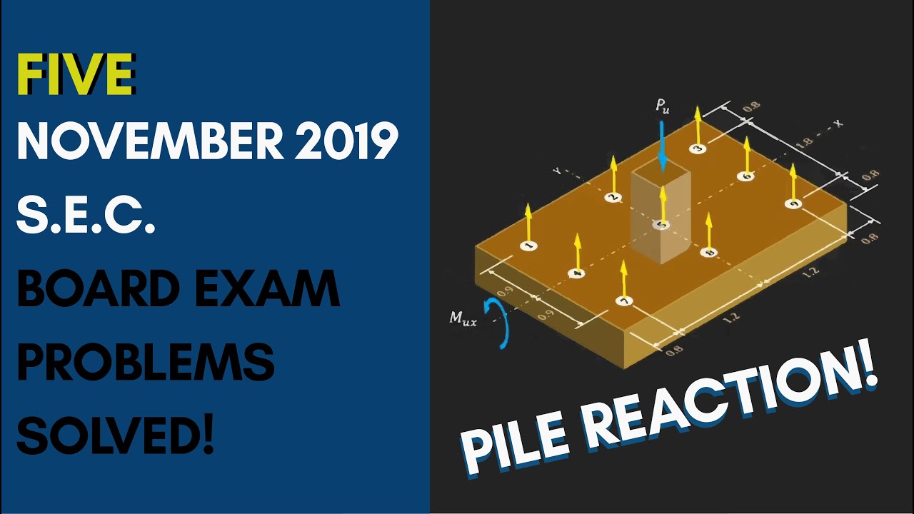 FIVE SEC November 2019 CE BOARD EXAM PROBLEMS ON PILES SOLVED!