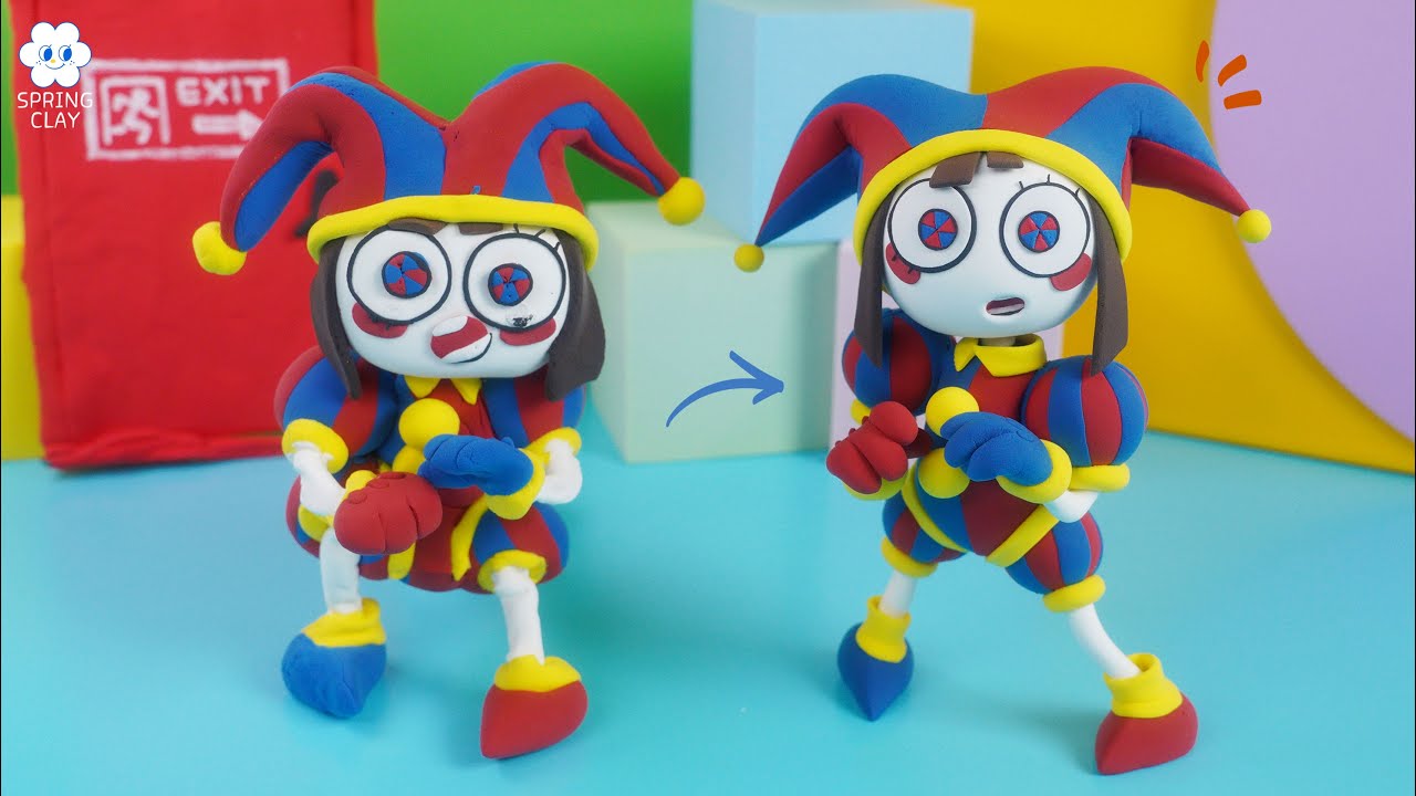 The amazing digital circus clay animation _ Make Pomni & Clay Stop Motion