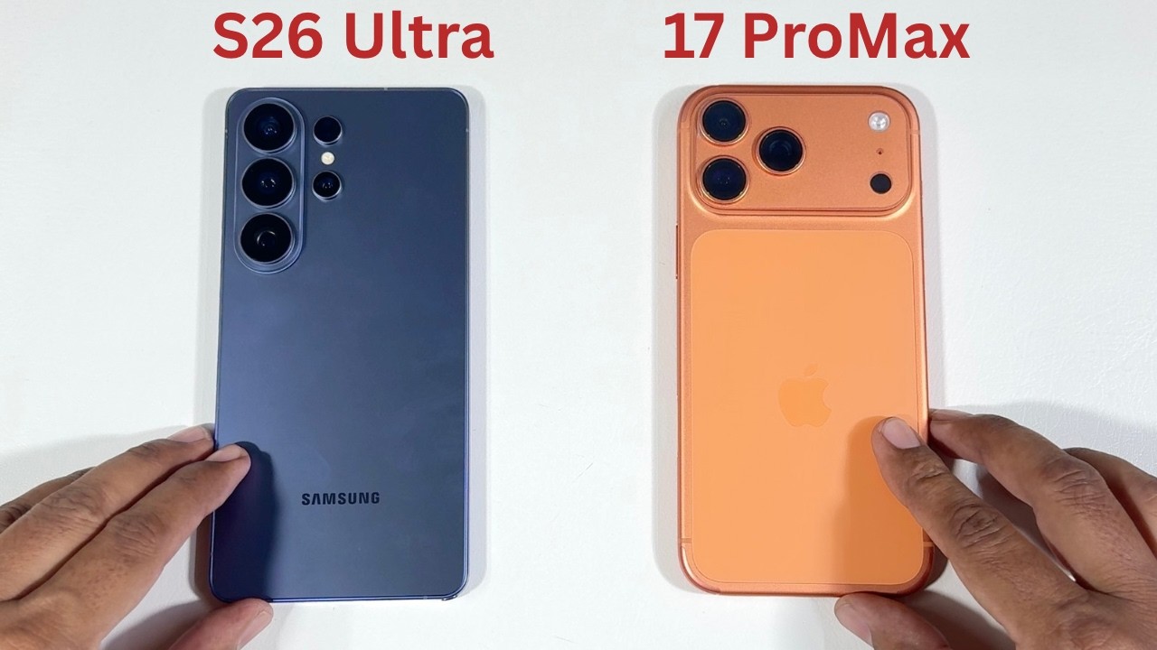 Samsung Galaxy S26 Ultra vs iPhone 17 Pro Max SpeedTest and Camera Comparison