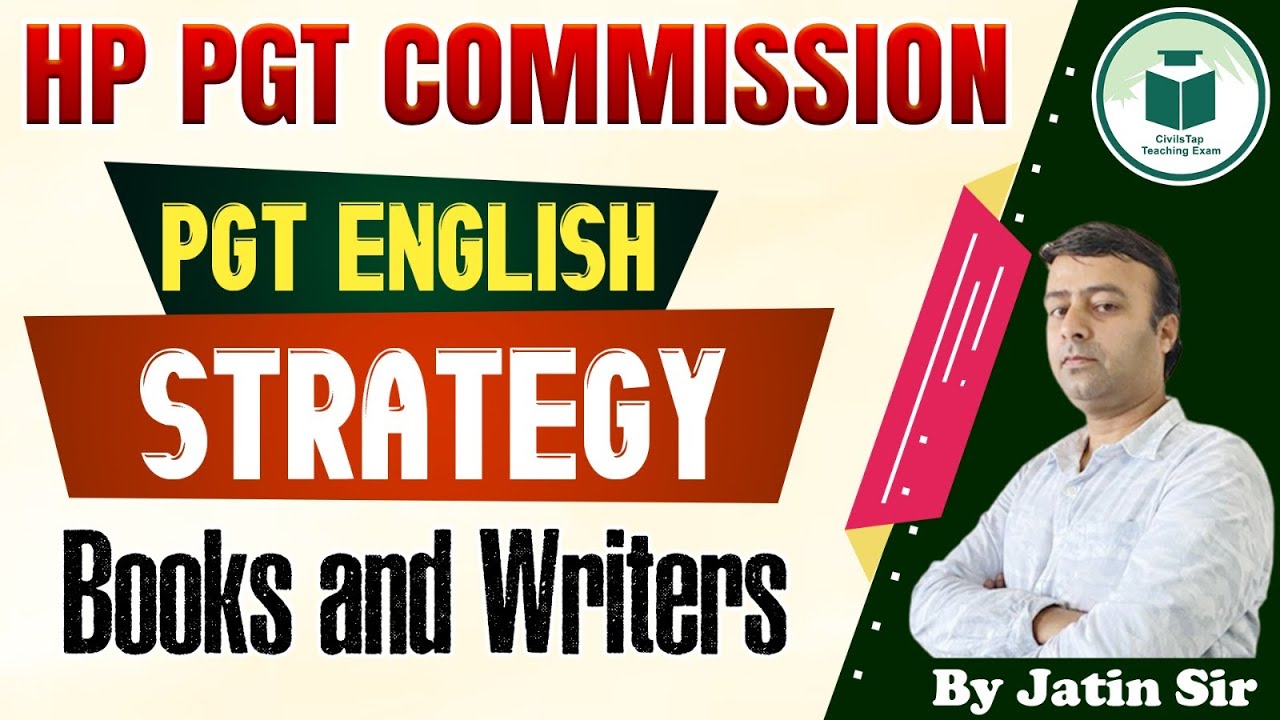 HP PGT Commission | PGT English Strategy | Books and Writers | Civilstap Teaching Exam