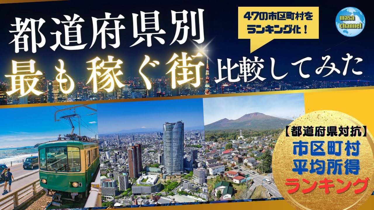 都道府県別“最も稼ぐ街”を調査 比較してみた！意外な町村もランクイン…！【お金持ちが住む自治体】