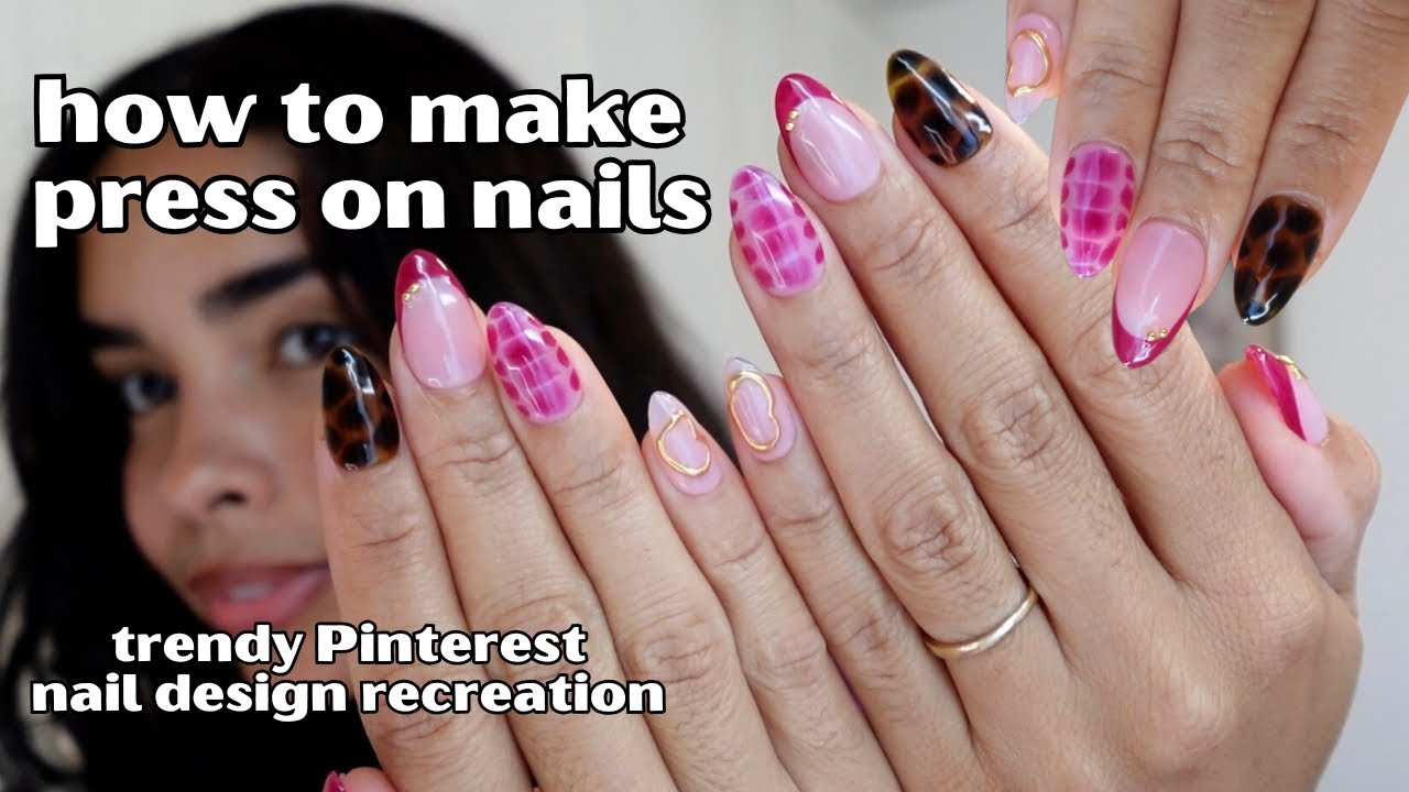 HOW TO MAKE PRESS ON NAILS AT HOME | Trendy Pinterest Nail Design Tutorial