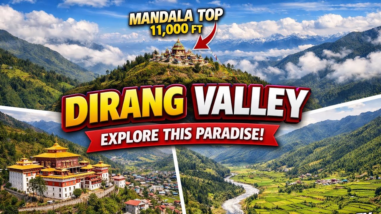 Best Places to Visit In Dirang Arunachal Pradesh | Mandala Top | Sangti Valley | Dirang monastery 