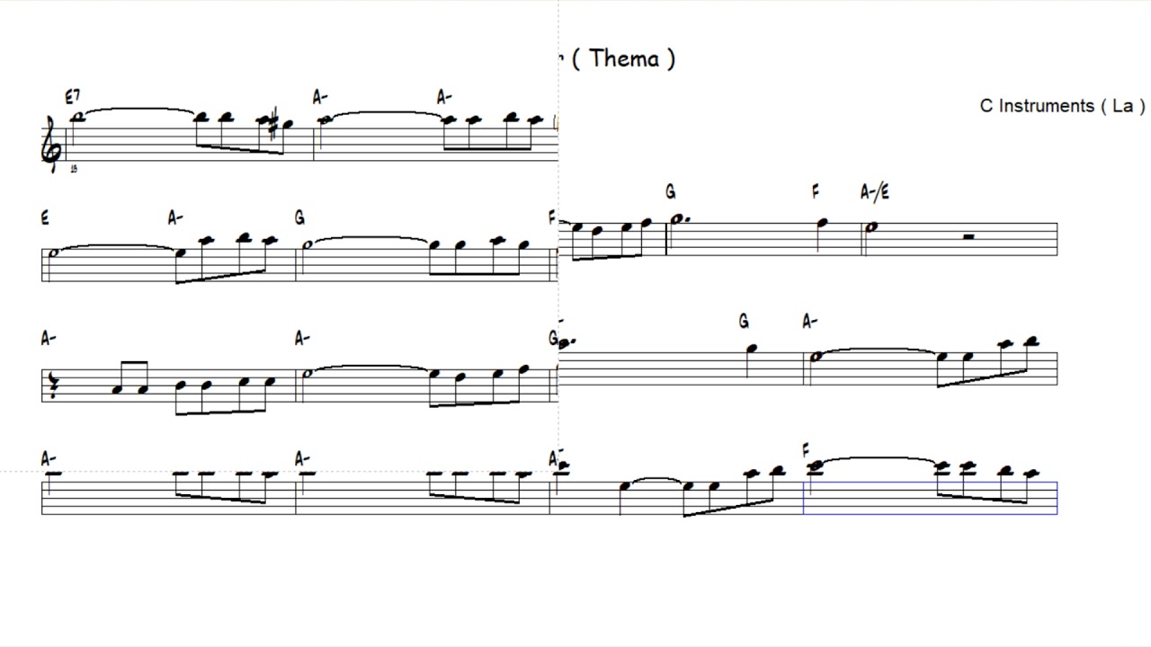 Nota Akor Eşlik - Johny Guitar - C Instruments ( La )