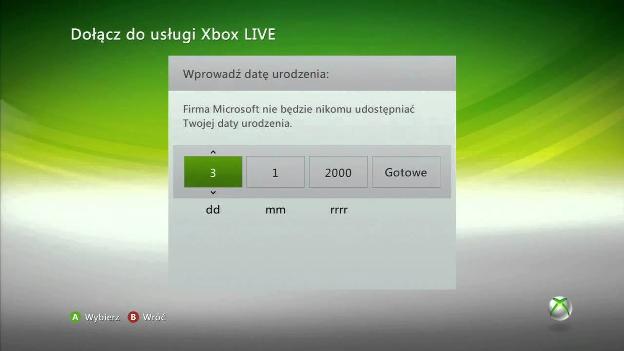 Poradnik - Zakładanie konta Xbox LIVE