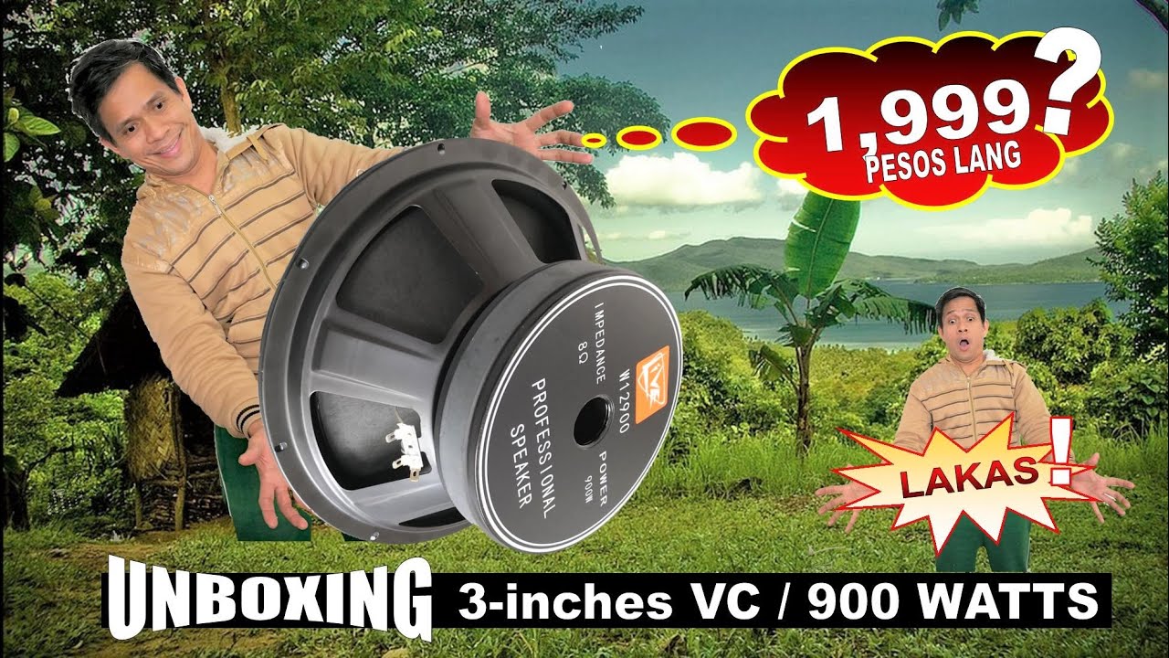 Branded na, Mura Pa!😲😲 Unboxing Live w12900 Instrumental Speaker - 900watts 3 inches VC - Sound Test