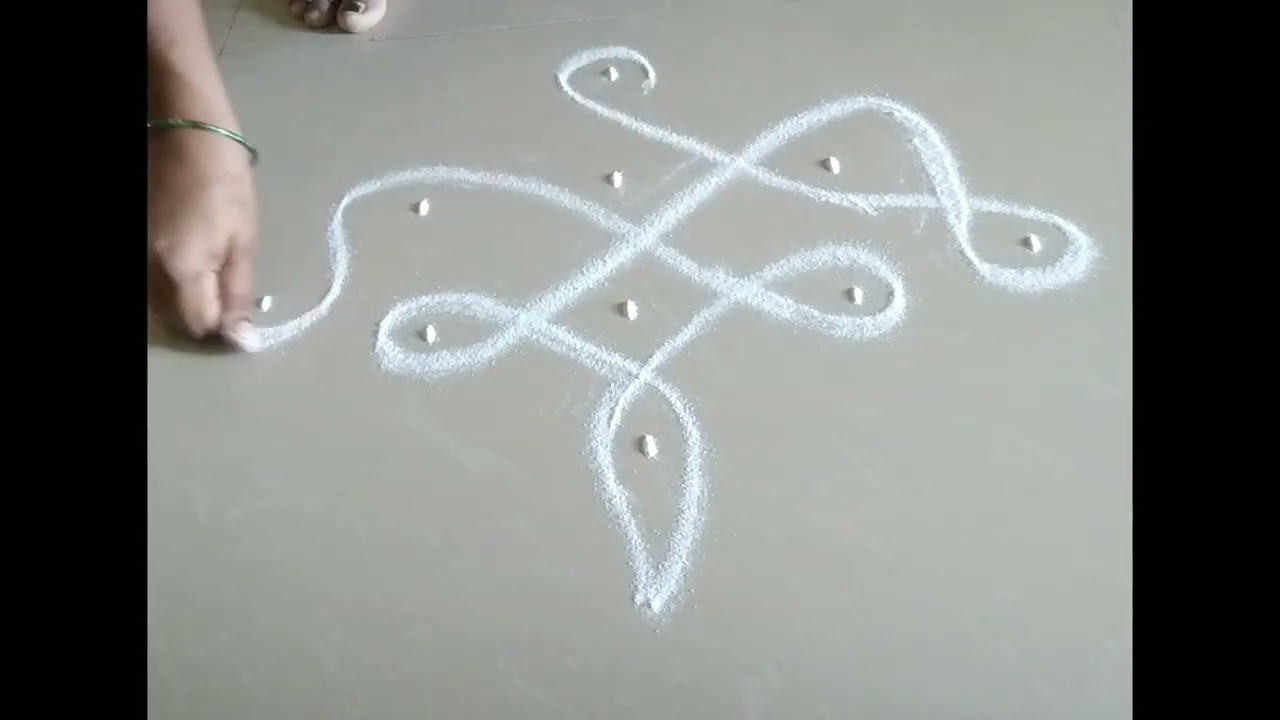 4*1 dots 1 minutes  kolam#gokulastami kolam #sikkukolam #tamilkolam
