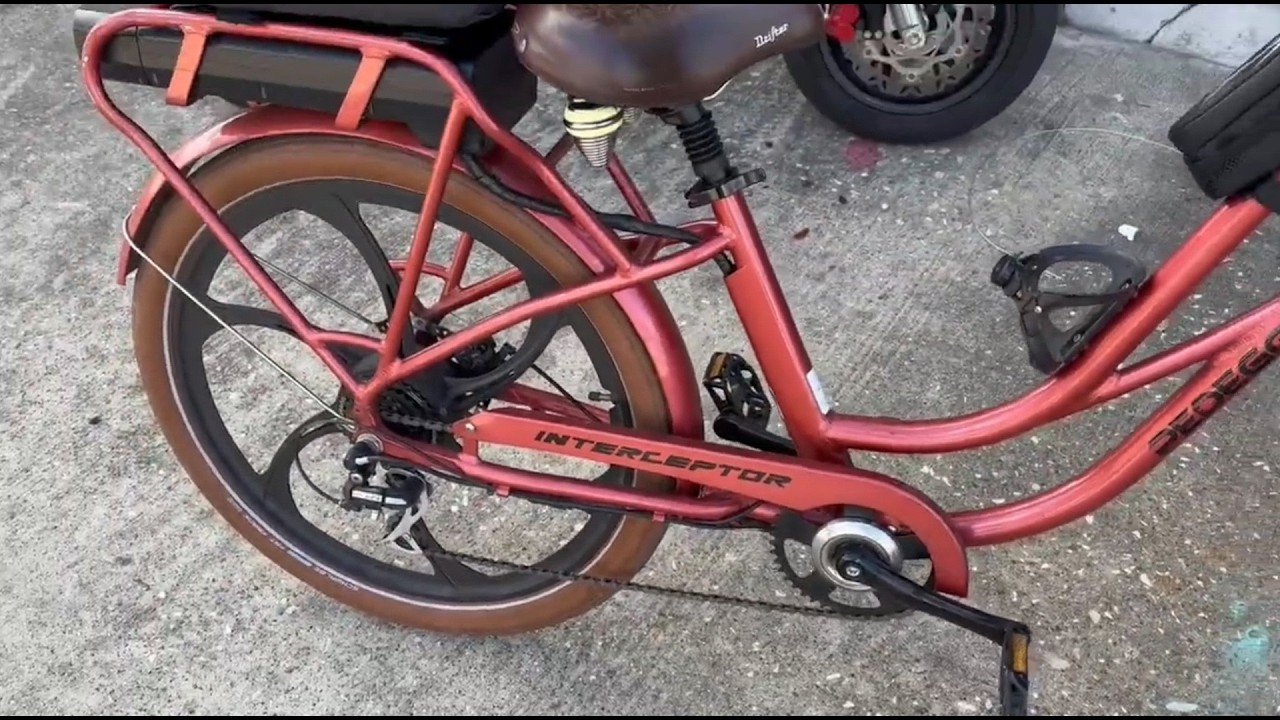 Minibike trackrider attempts E-bike brake cable repair (Pedego Interceptor)