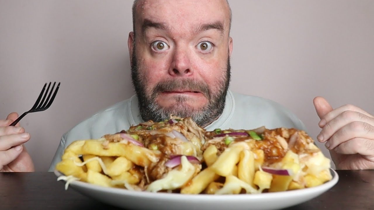Pizza town hadleigh. pulled pork loaded fries uk mukbang
