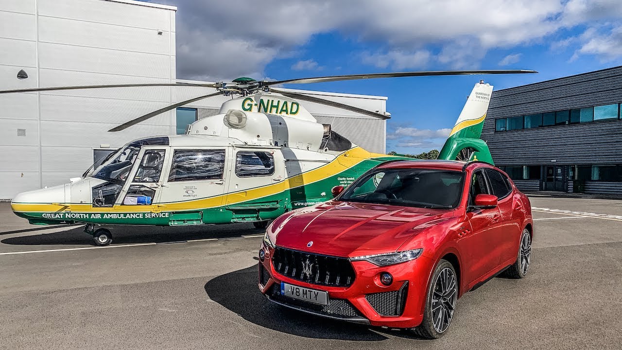 Maserati Levante Trofeo Great North Air Ambulance Helicopter Rescue Tour
