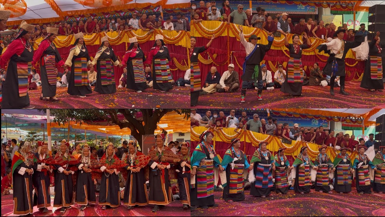 བརྟན་བཞུགས་བསྟར་འབུལ་སྐབས་གཞིས་གྲོང་ཁག་གིས་གཞས་ན་འཁྲབ་སྟོན། #mundgod #tibetanvlogger