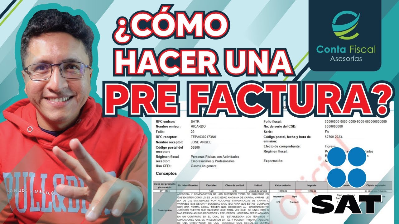 ►|🔥¿CÓMO HACER UNA PRE FACTURA GRATIS?🔥 SAT 2023 CFDI FACTURA ELECTRONICA🔥